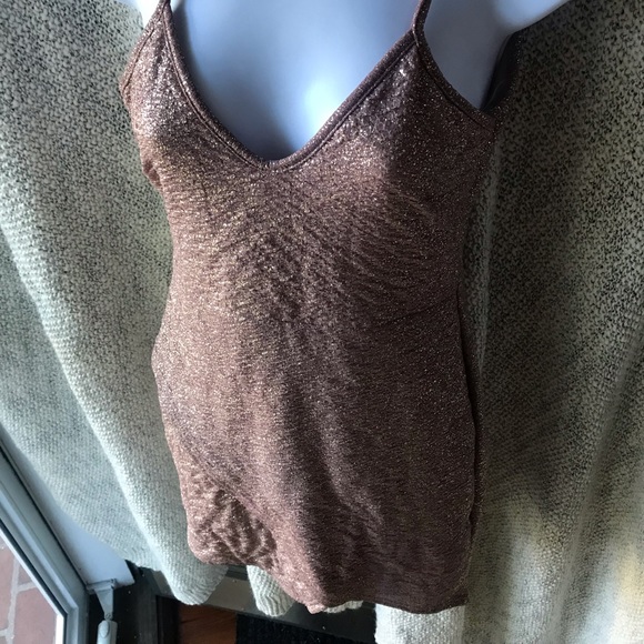 PrettyLittleThing mauve/gold glitter bodycon dress - Picture 4 of 6